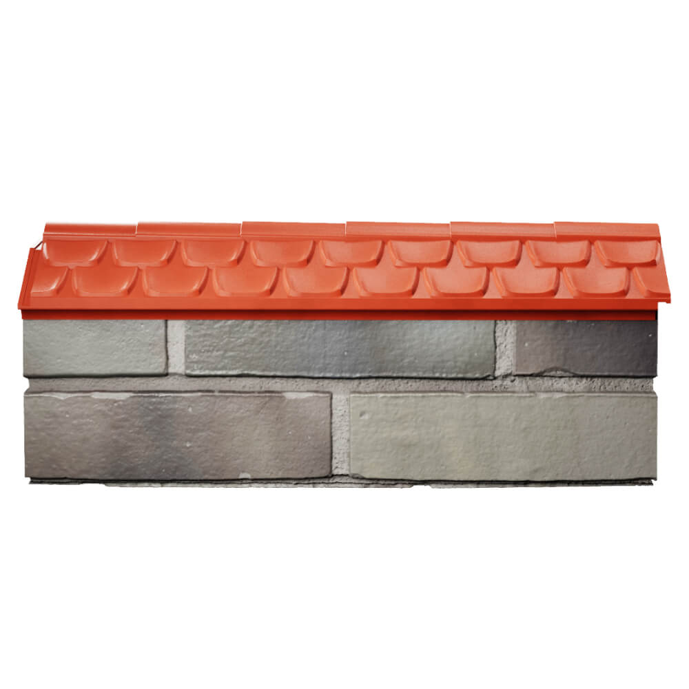 Парапет Zking Эльбрус Красный с посадкой на 0.5 кирпича (130мм) в Кызыле фото