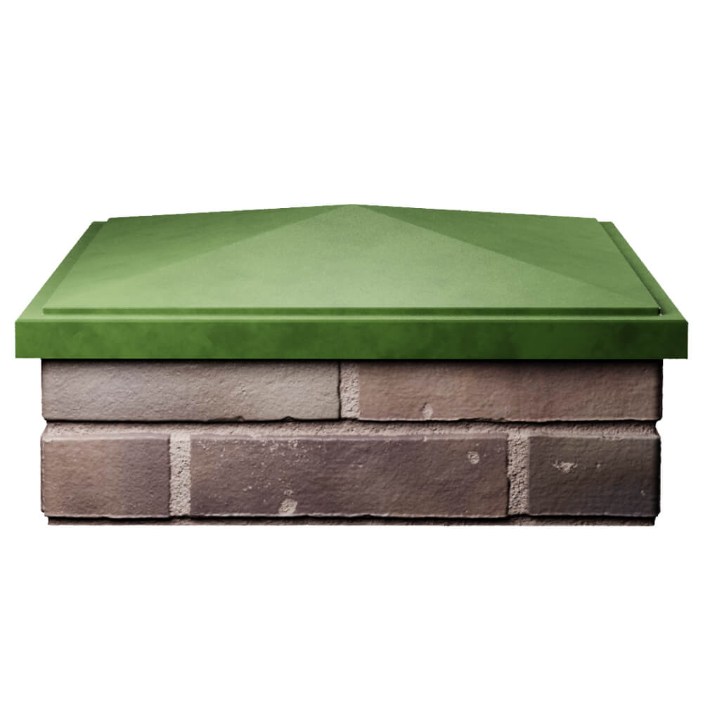 Колпак Zking БонаМоно Зеленый на столб 2х2 кирпича (515х515, 530х530мм) Кызыл фото