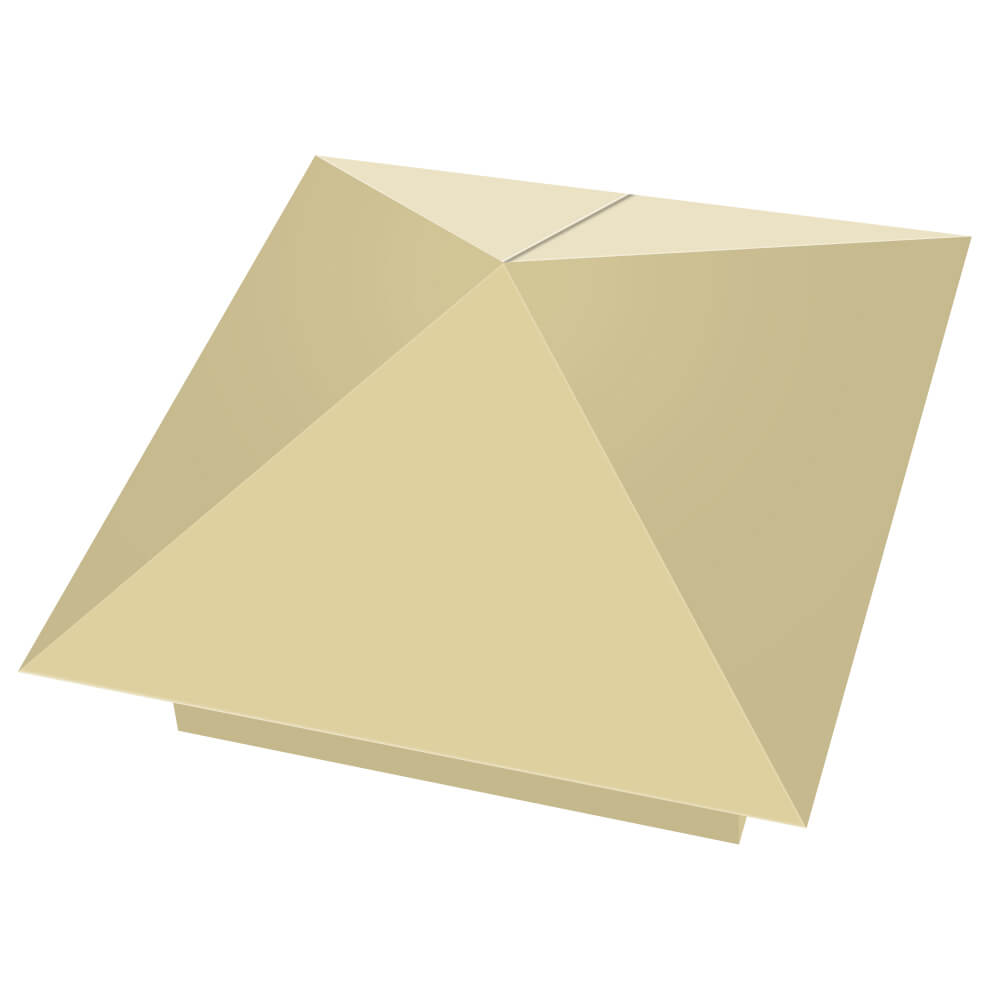 Колпак металлический 400х400мм RAL1014 Бежевый заборный Кызыл фото