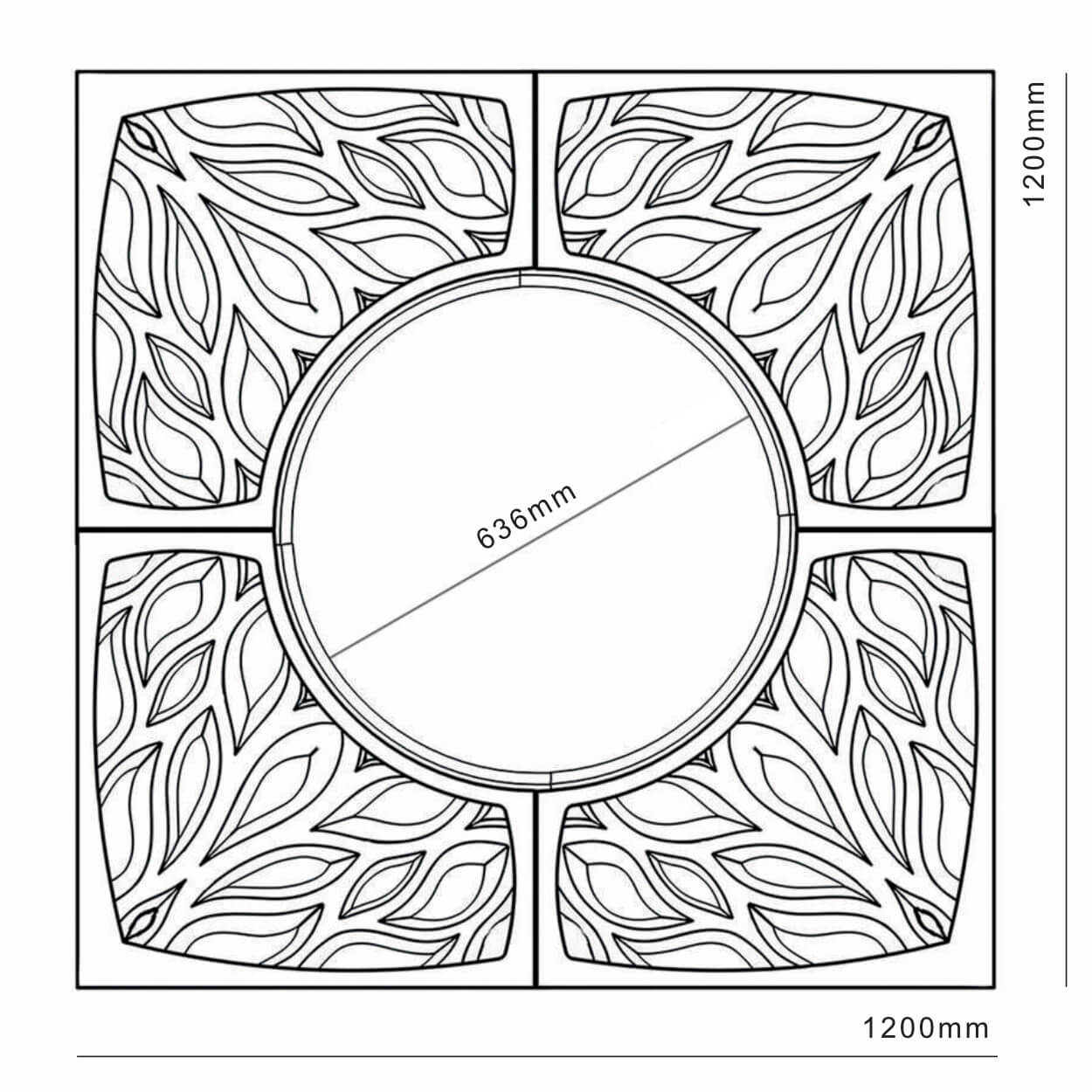 Приствольная решетка для дерева ZKING CRUST 1.2х1.2м Черная в Кызыле фото