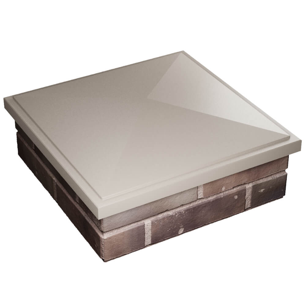 Колпак Zking БонаМоно Бежевый на столб 2х2 кирпича (515х515, 530х530мм) в Кызыле фото