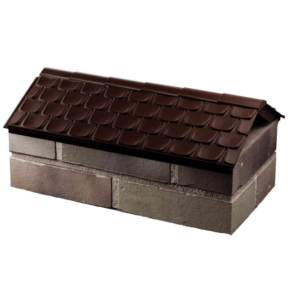 Парапет Zking Эльбрус Коричневый с посадкой на 1 кирпич (255мм) в Кызыле фото