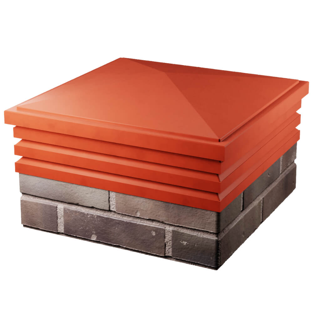 Колпак Zking Бона ХайТек Красный на столб 2х2 кирпича (513х513мм) в Кызыле фото