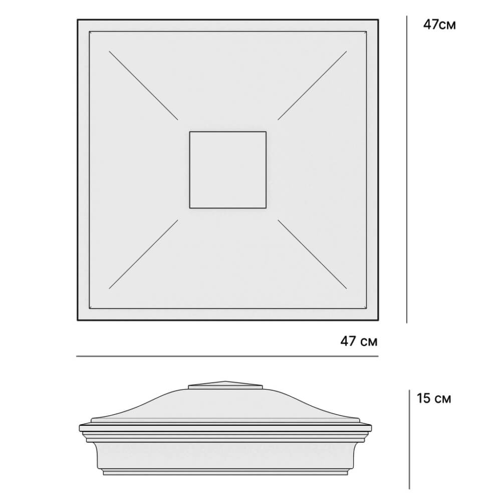 Колпак Zking Монблан Коричневый на столб 1.5х1.5 кирпича (385х385мм) в Кызыле фото