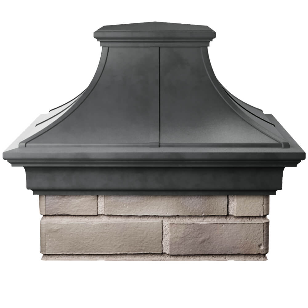 Колпак Zking Монблан Премиум Серый на столб 1.5х1.5 кирпича (385х385мм) Кызыл фото