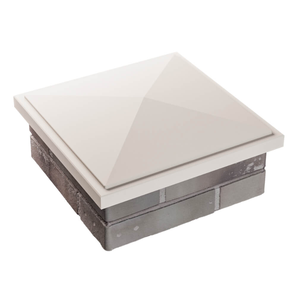 Колпак Zking БонаМоно Бежевый на столб 1.5х1.5 кирпича (385х385, 400х400мм) в Кызыле фото