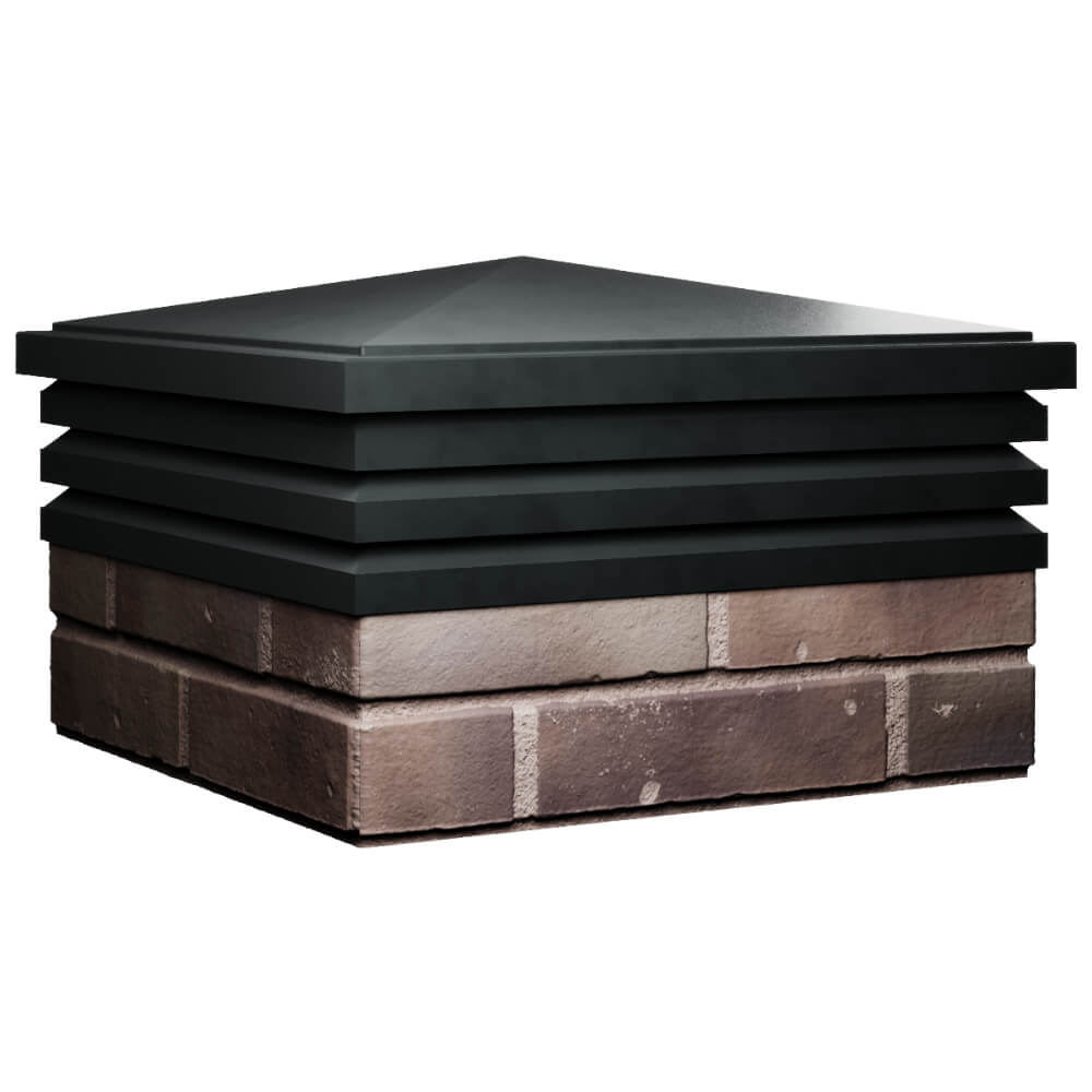 Колпак Zking Бона ХайТек Черный на столб 2х2 кирпича (513х513мм) в Кызыле фото