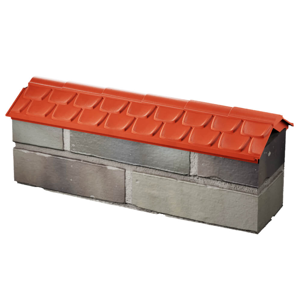 Парапет Zking Эльбрус Красный с посадкой на 0.5 кирпича (130мм) в Кызыле фото