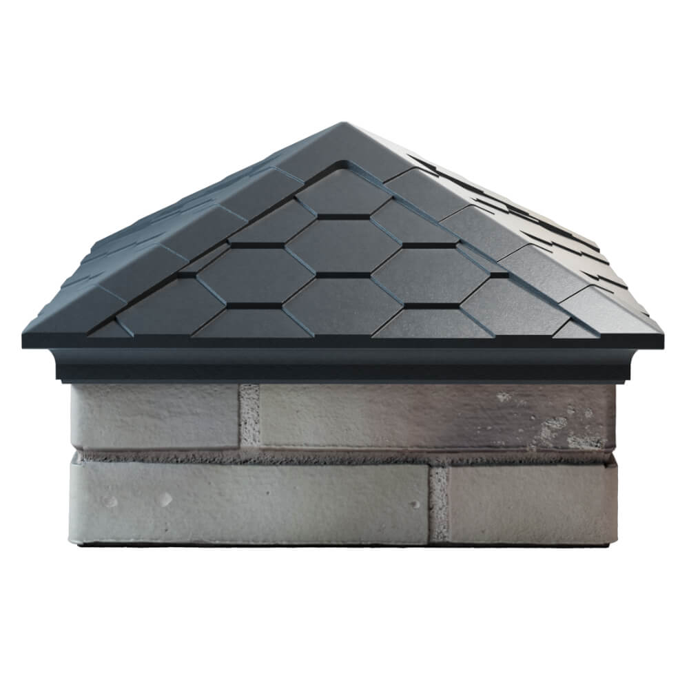 Колпак Zking Эверест Серый на столб 1.5х1.5 кирпича (390х390мм) Кызыл фото