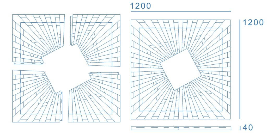 Приствольная решетка для дерева ZKING ATMOSPHERE 1.2х1.2м Красная в Кызыле фото