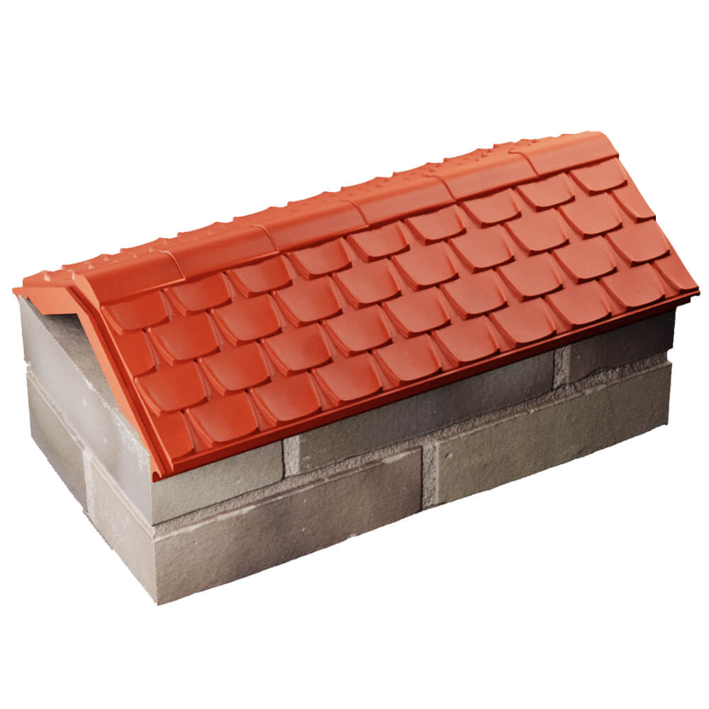 Парапет Zking Эльбрус Красный с посадкой на 1 кирпич (255мм) в Кызыле фото