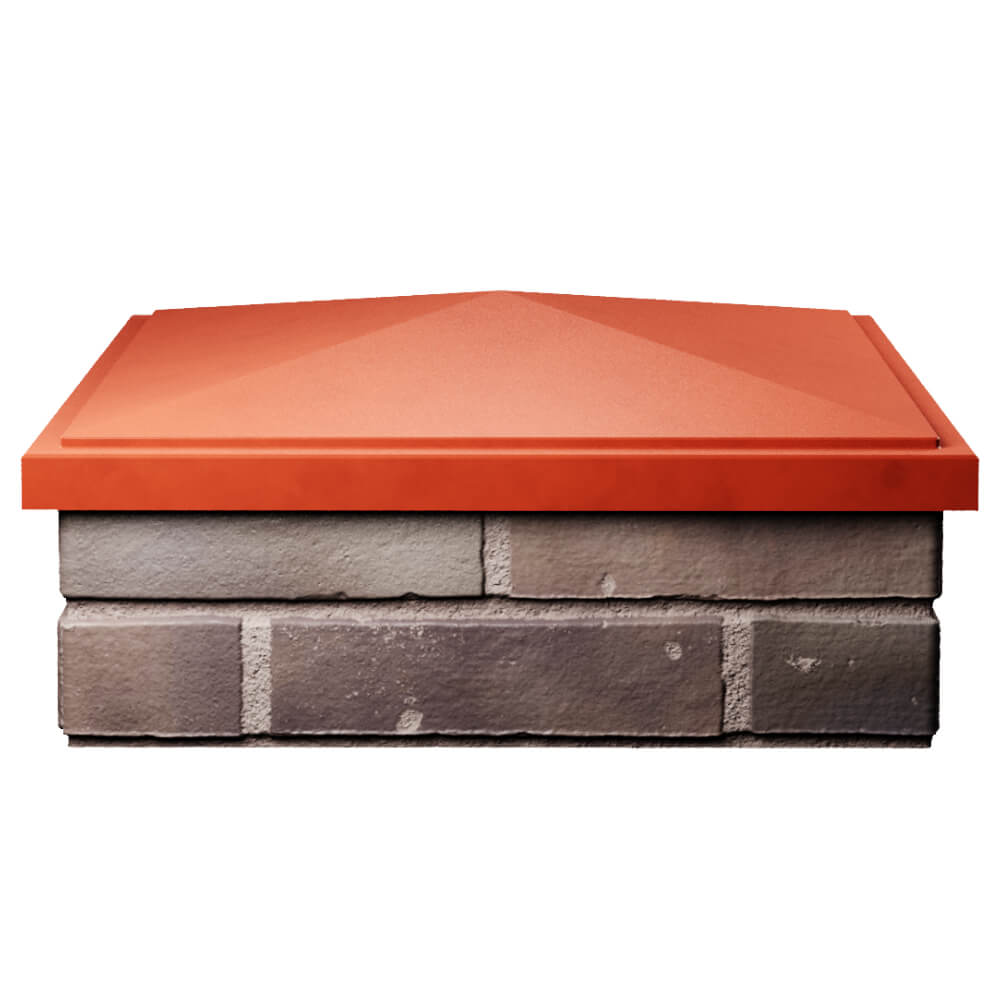 Колпак Zking БонаМоно Красный на столб 2х2 кирпича (515х515, 530х530мм) Кызыл фото