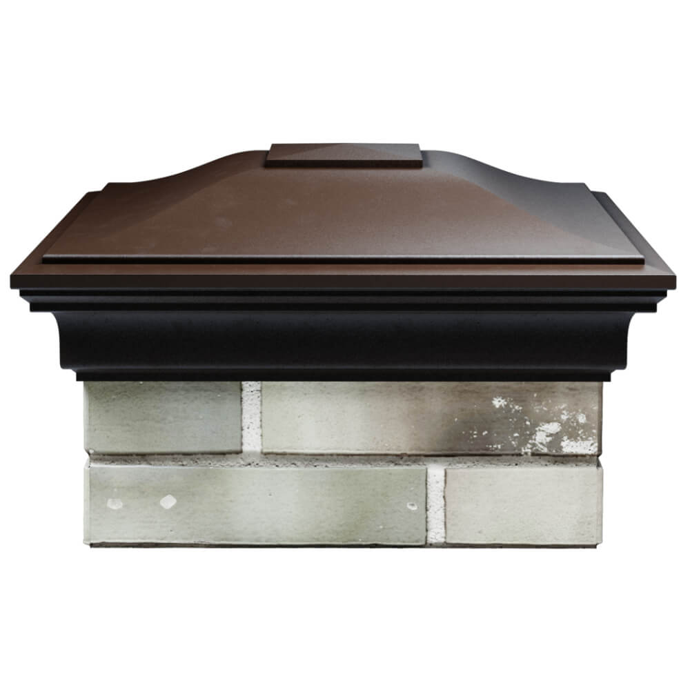 Колпак Zking Монблан Коричневый на столб 1.5х1.5 кирпича (385х385мм) Кызыл фото