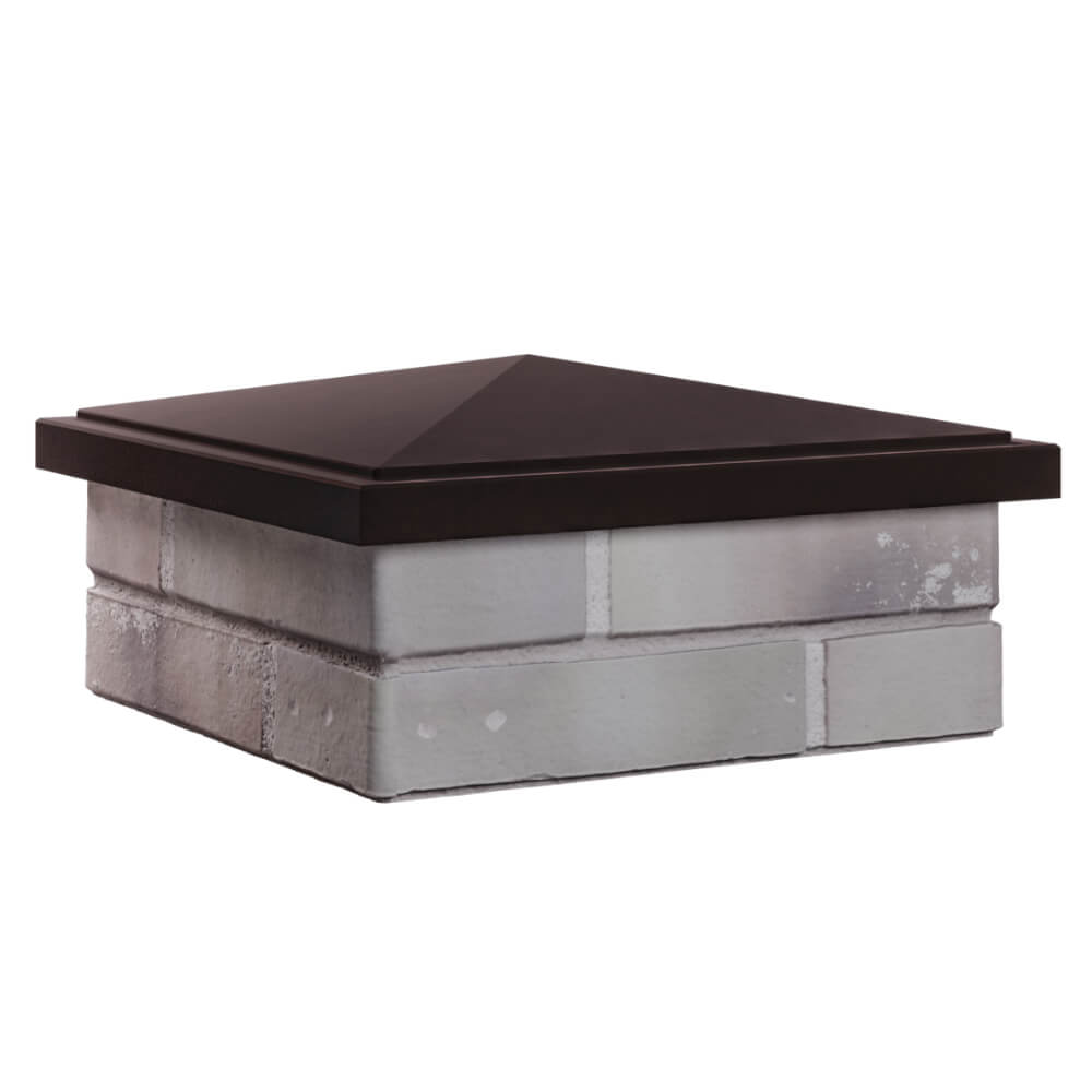 Колпак Zking БонаМоно Коричневый на столб 1.5х1.5 кирпича (385х385, 400х400мм) в Кызыле фото