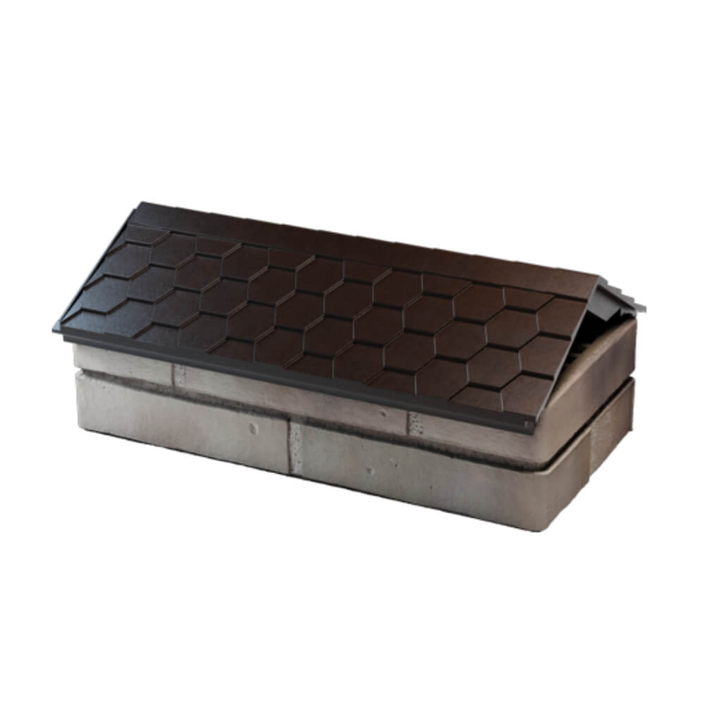 Парапет Zking Эверест Коричневый с посадкой на 1 кирпич (200/225/255мм) в Кызыле фото