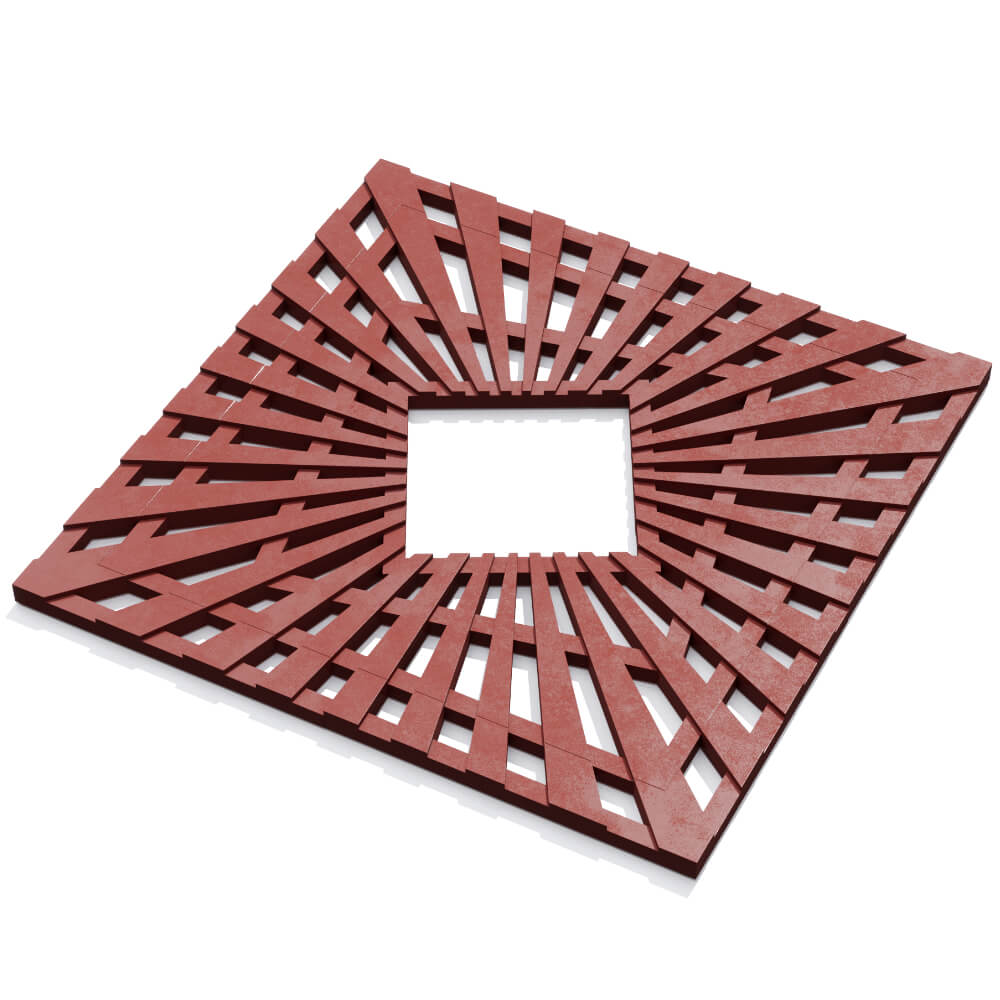 Приствольная решетка для дерева ZKING ATMOSPHERE 1.2х1.2м Красная в Кызыле фото