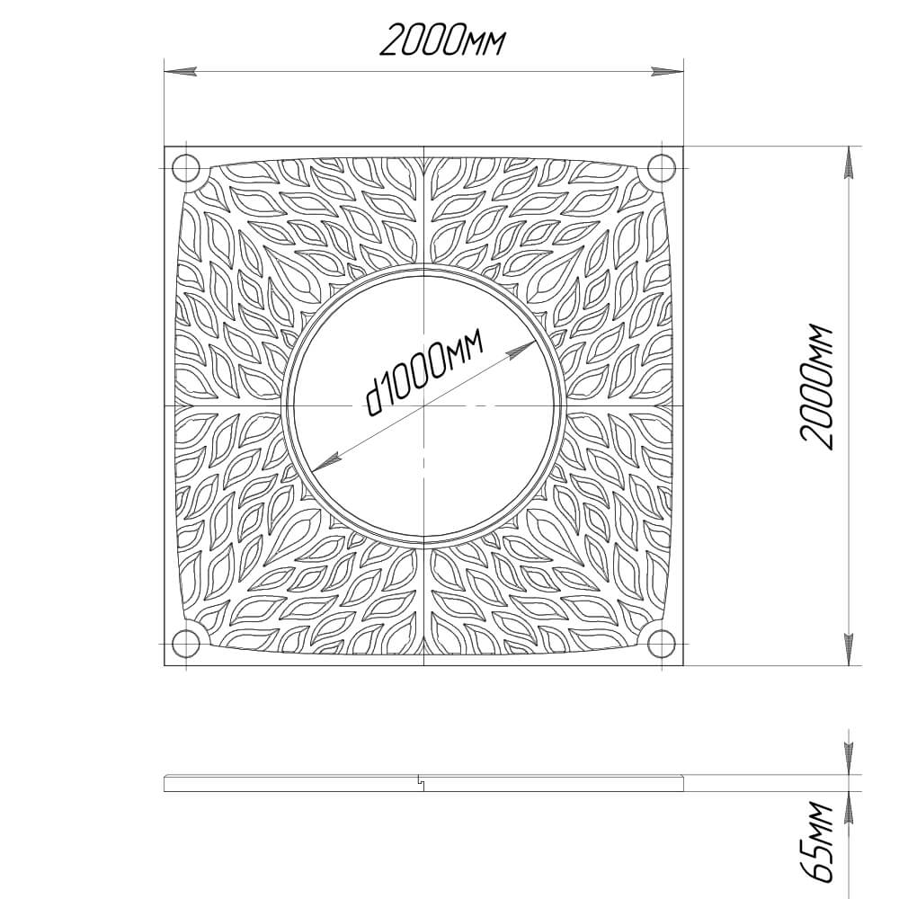 Приствольная решетка для дерева ZKING CRUST 2х2м Черная в Кызыле фото