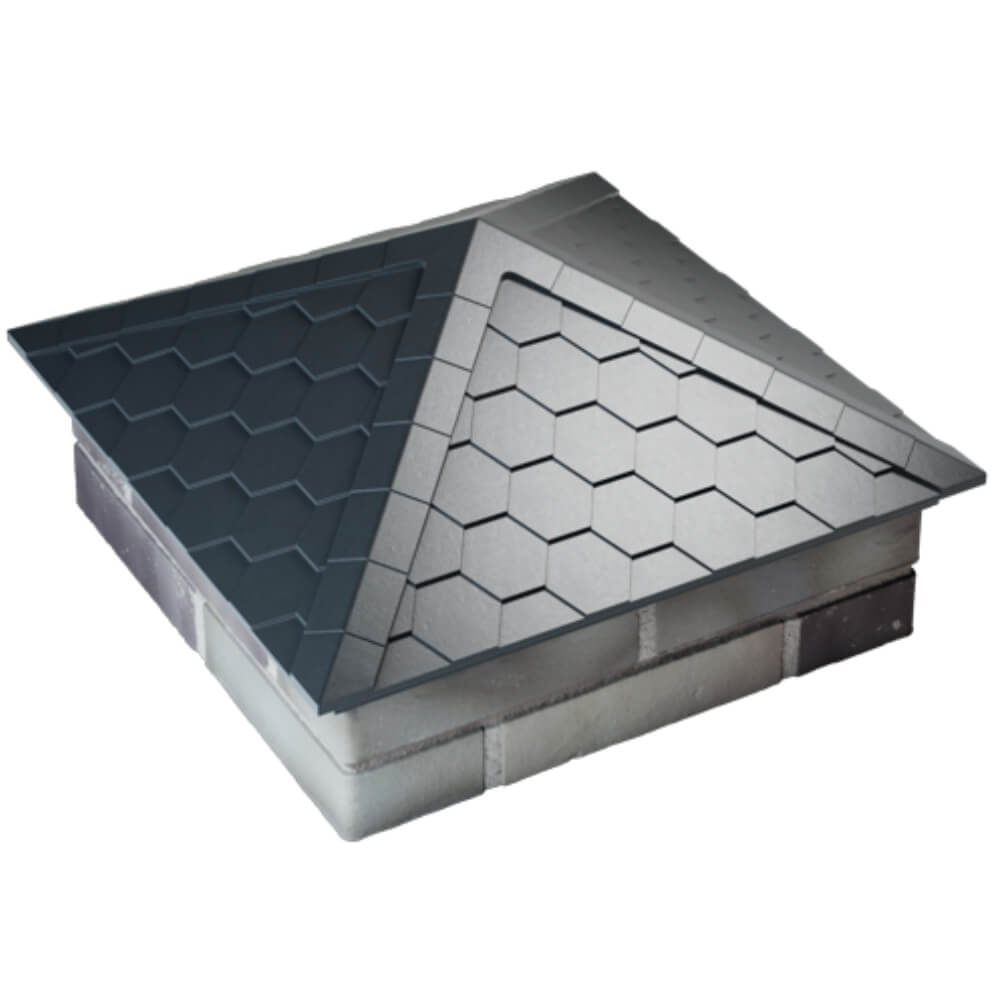 Колпак Zking Эверест Серый на столб 2х2 кирпича (535х535мм) Кызыл фото