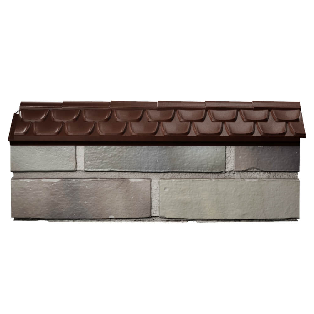 Парапет Zking Эльбрус Коричневый с посадкой на 0.5 кирпича (130мм) в Кызыле фото