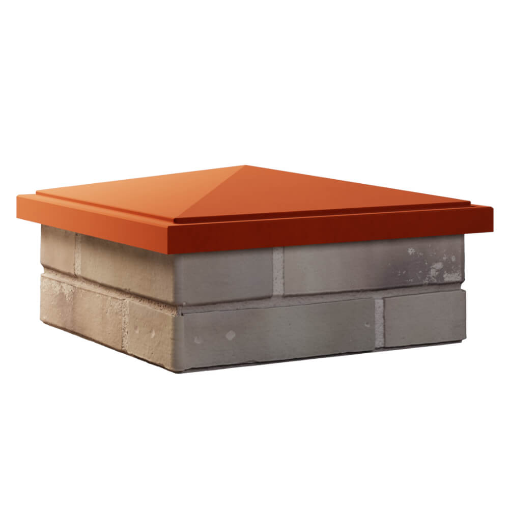 Колпак Zking БонаМоно Красный на столб 1.5х1.5 кирпича (385х385, 400х400мм) в Кызыле фото