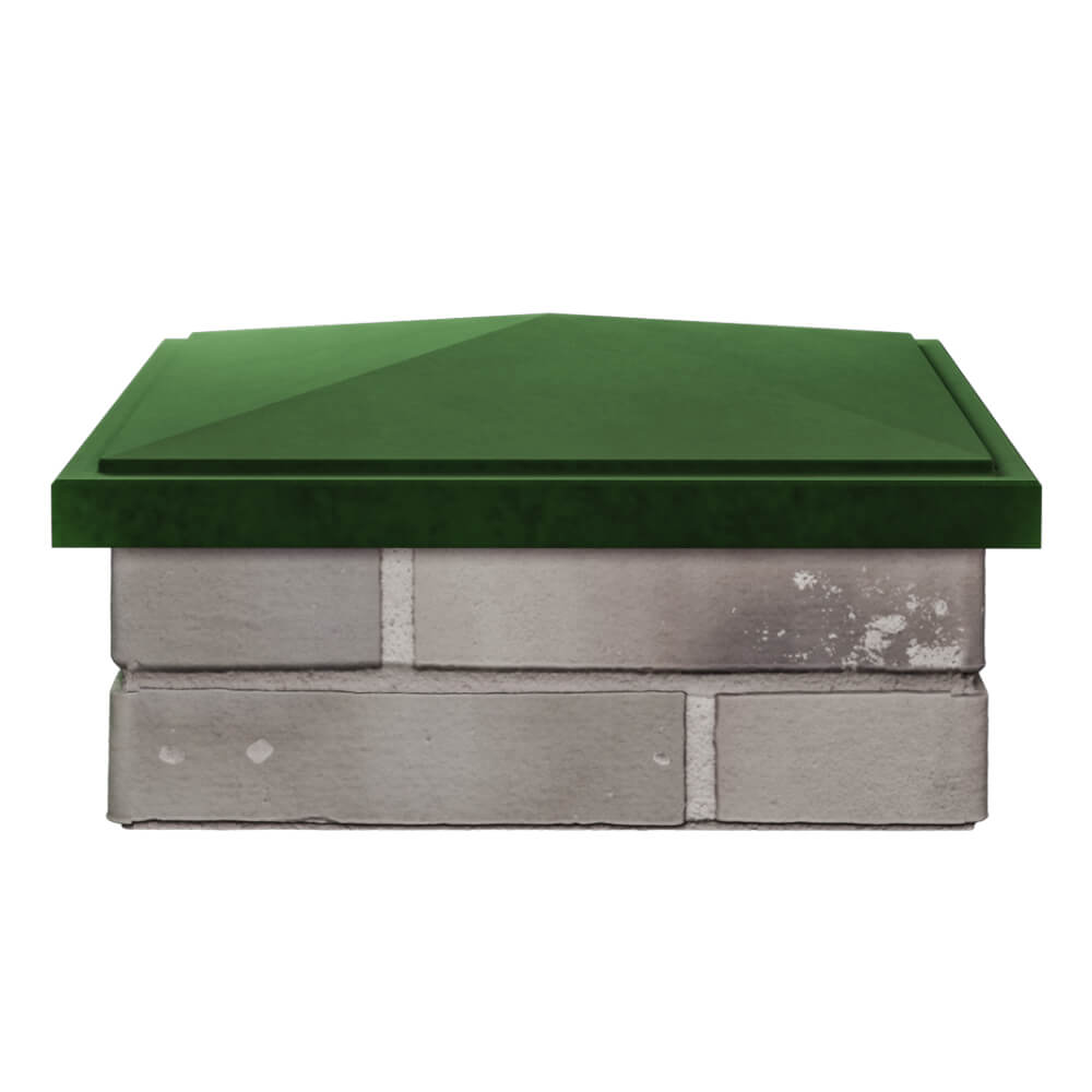 Колпак Zking БонаМоно Зеленый на столб 1.5х1.5 кирпича (385х385, 400х400мм) Кызыл фото