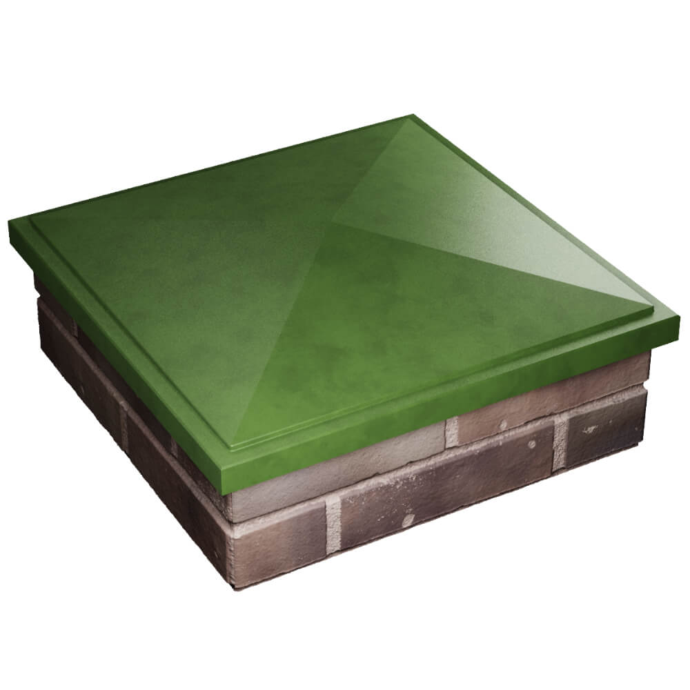 Колпак Zking БонаМоно Зеленый на столб 2х2 кирпича (515х515, 530х530мм) в Кызыле фото