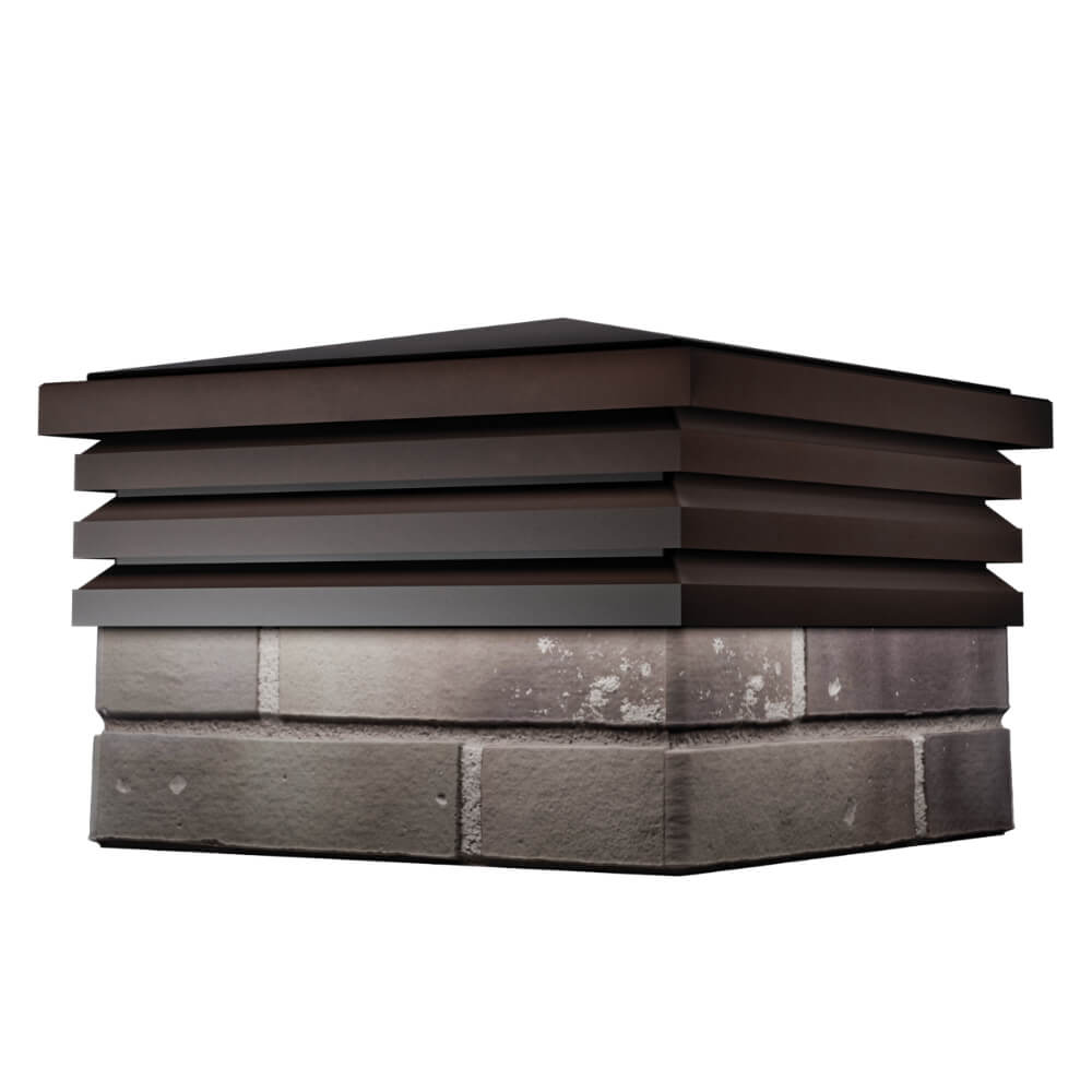 Колпак Zking Бона ХайТек Коричневый на столб 1.5х1.5 кирпича (385х385мм) в Кызыле фото