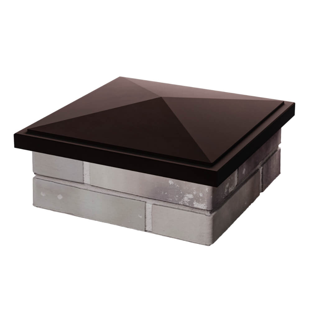 Колпак Zking БонаМоно Коричневый на столб 1.5х1.5 кирпича (385х385, 400х400мм) в Кызыле фото