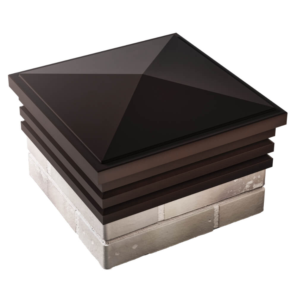 Колпак Zking Бона ХайТек Коричневый на столб 1.5х1.5 кирпича (385х385мм) в Кызыле фото