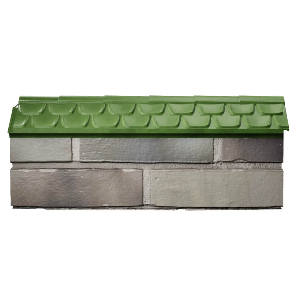 Парапет Zking Эльбрус Зеленый с посадкой на 0.5 кирпича (130мм) в Кызыле фото