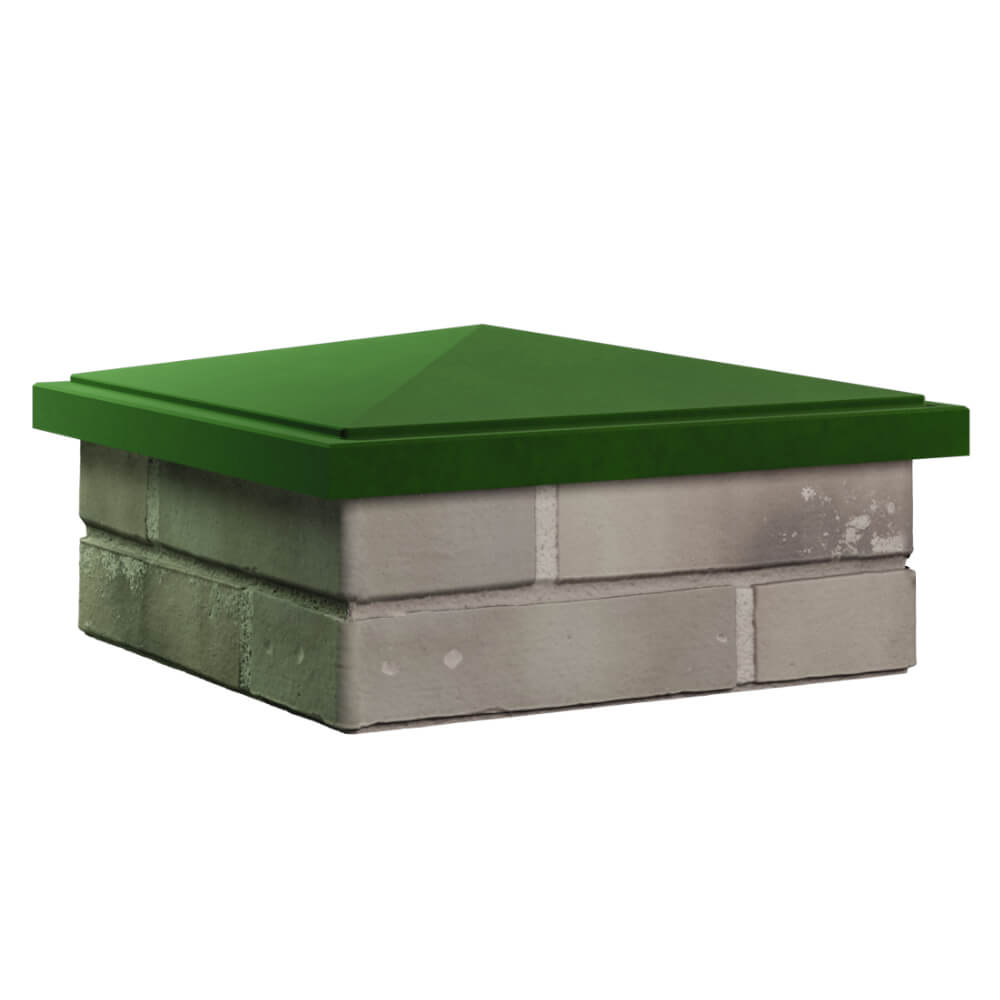 Колпак Zking БонаМоно Зеленый на столб 1.5х1.5 кирпича (385х385, 400х400мм) в Кызыле фото