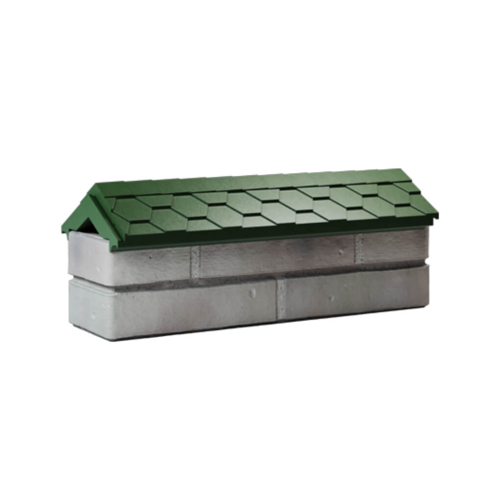 Парапет Zking Эверест Зеленый с посадкой на 0.5 кирпича (130мм) Кызыл фото