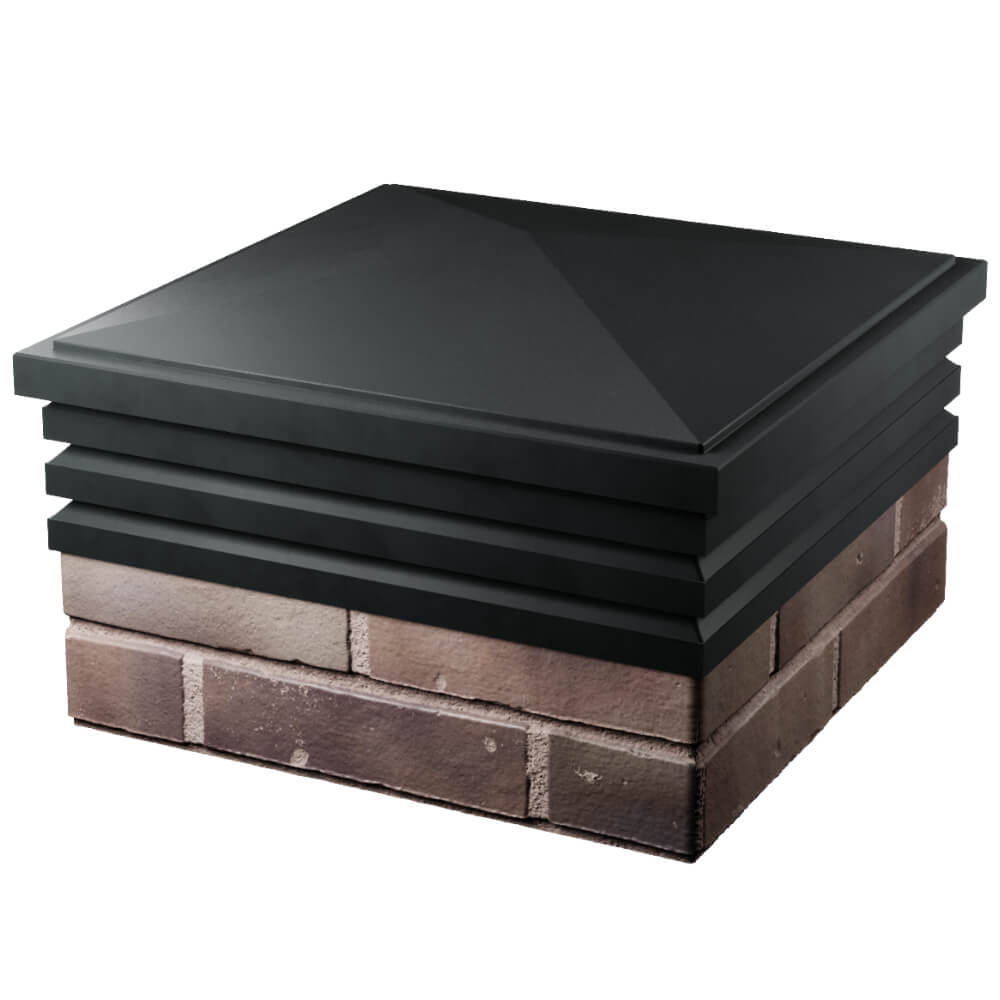 Колпак Zking Бона ХайТек Черный на столб 2х2 кирпича (513х513мм) в Кызыле фото