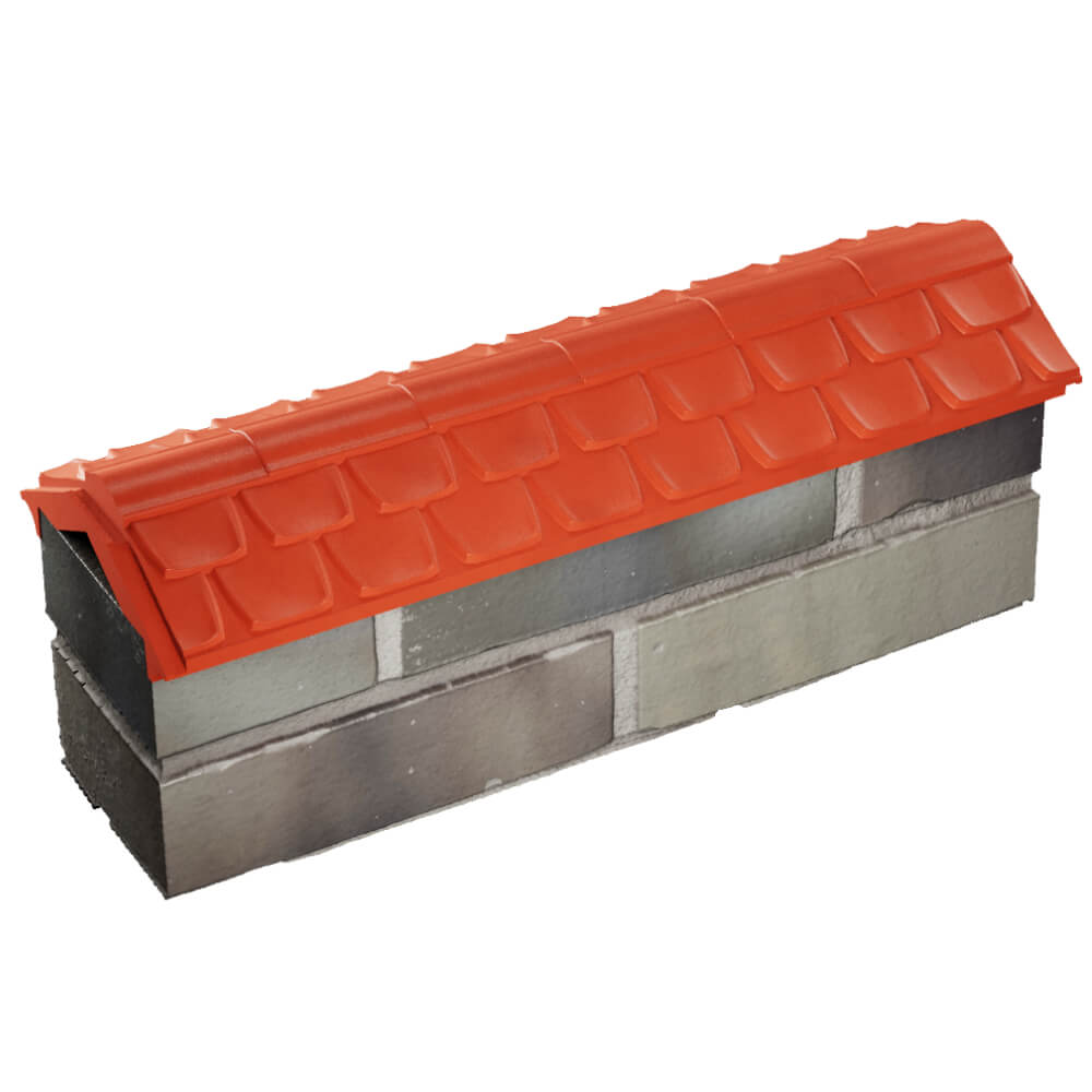 Парапет Zking Эльбрус Красный с посадкой на 0.5 кирпича (130мм) в Кызыле фото