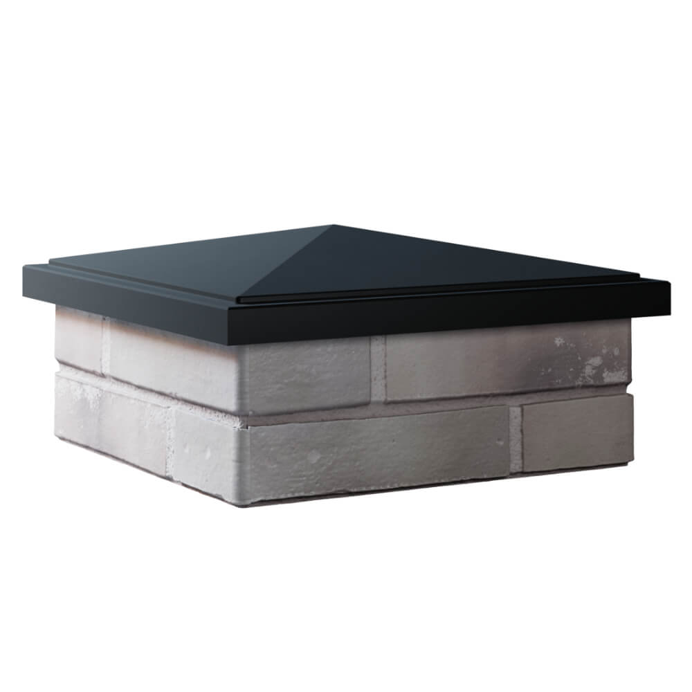 Колпак Zking БонаМоно Черный на столб 1.5х1.5 кирпича (385х385, 400х400мм) в Кызыле фото