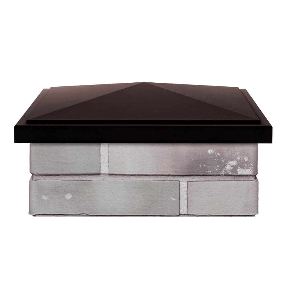 Колпак Zking БонаМоно Коричневый на столб 1.5х1.5 кирпича (385х385, 400х400мм) Кызыл фото