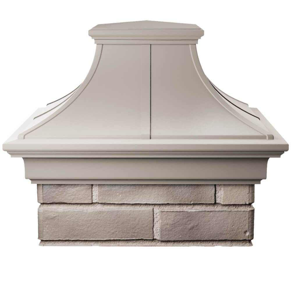 Колпак Zking Монблан Премиум Бежевый на столб 1.5х1.5 кирпича (385х385мм) Кызыл фото