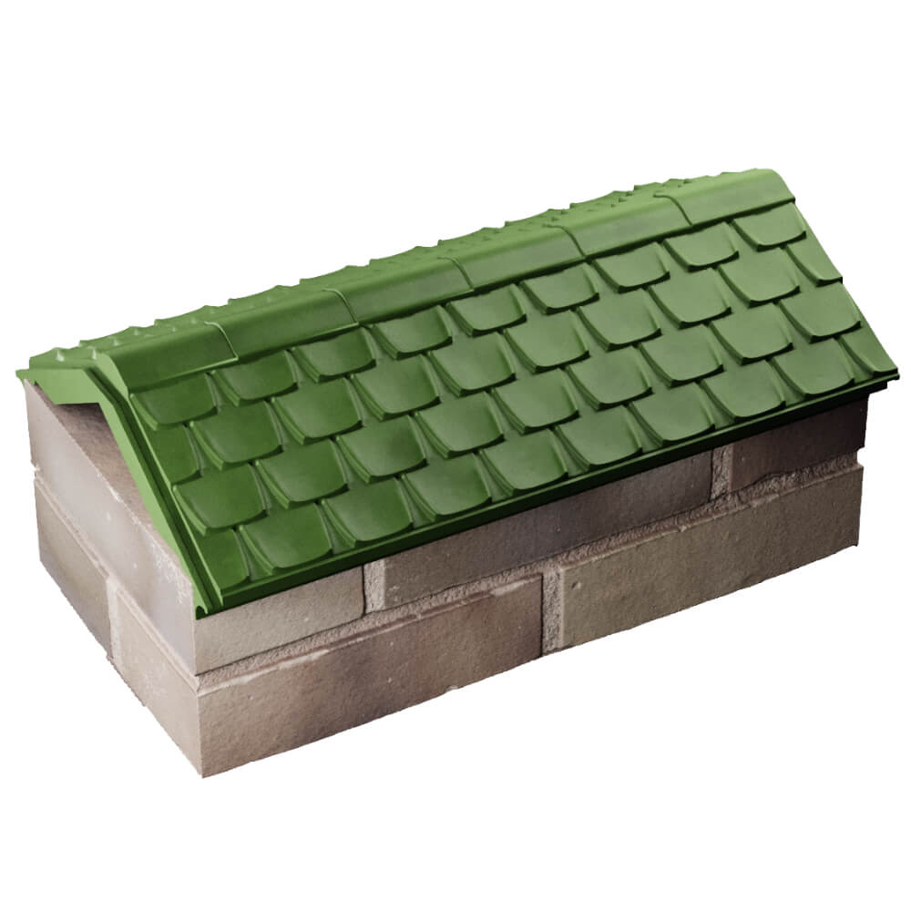 Парапет Zking Эльбрус Зеленый с посадкой на 1 кирпич (255мм) в Кызыле фото