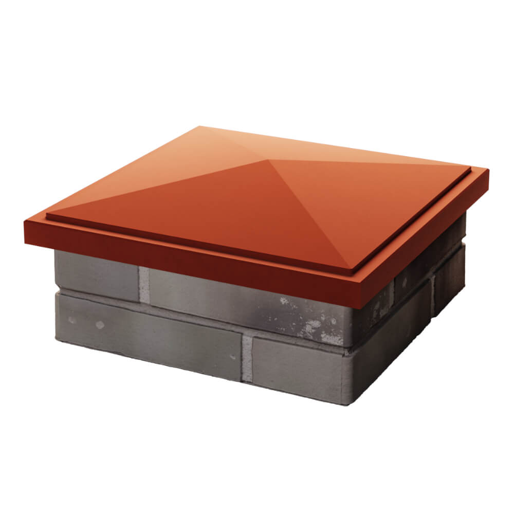 Колпак Zking БонаМоно Красный на столб 1.5х1.5 кирпича (385х385, 400х400мм) в Кызыле фото