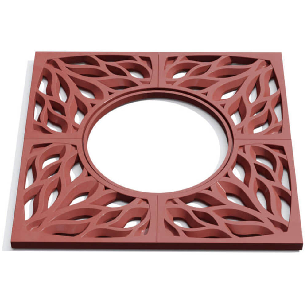 Приствольная решетка для дерева ZKING CRUST 1.2х1.2м Красная Кызыл фото