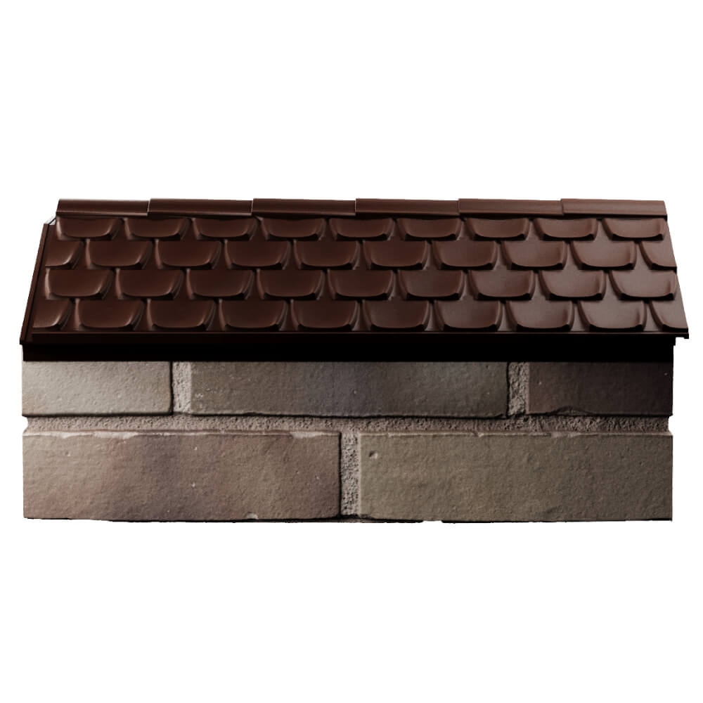Парапет Zking Эльбрус Коричневый с посадкой на 1 кирпич (255мм) в Кызыле фото
