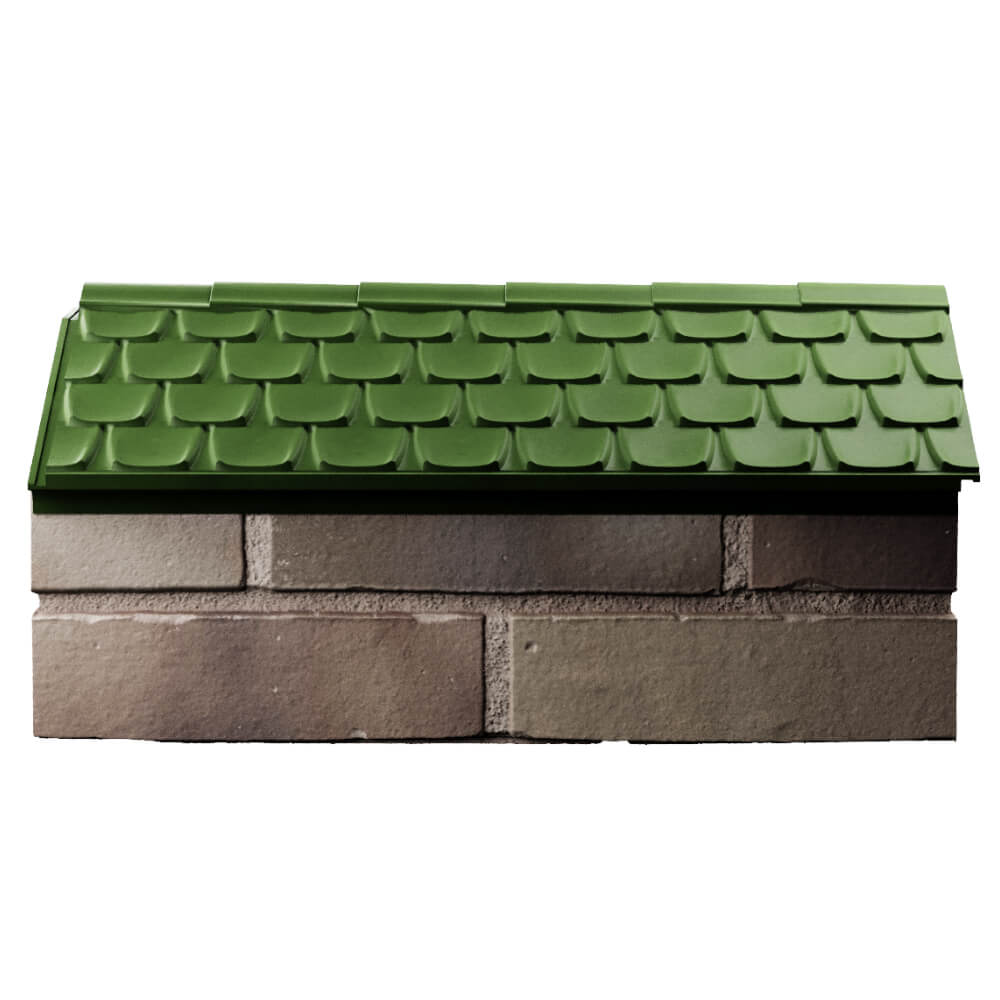 Парапет Zking Эльбрус Зеленый с посадкой на 1 кирпич (255мм) в Кызыле фото