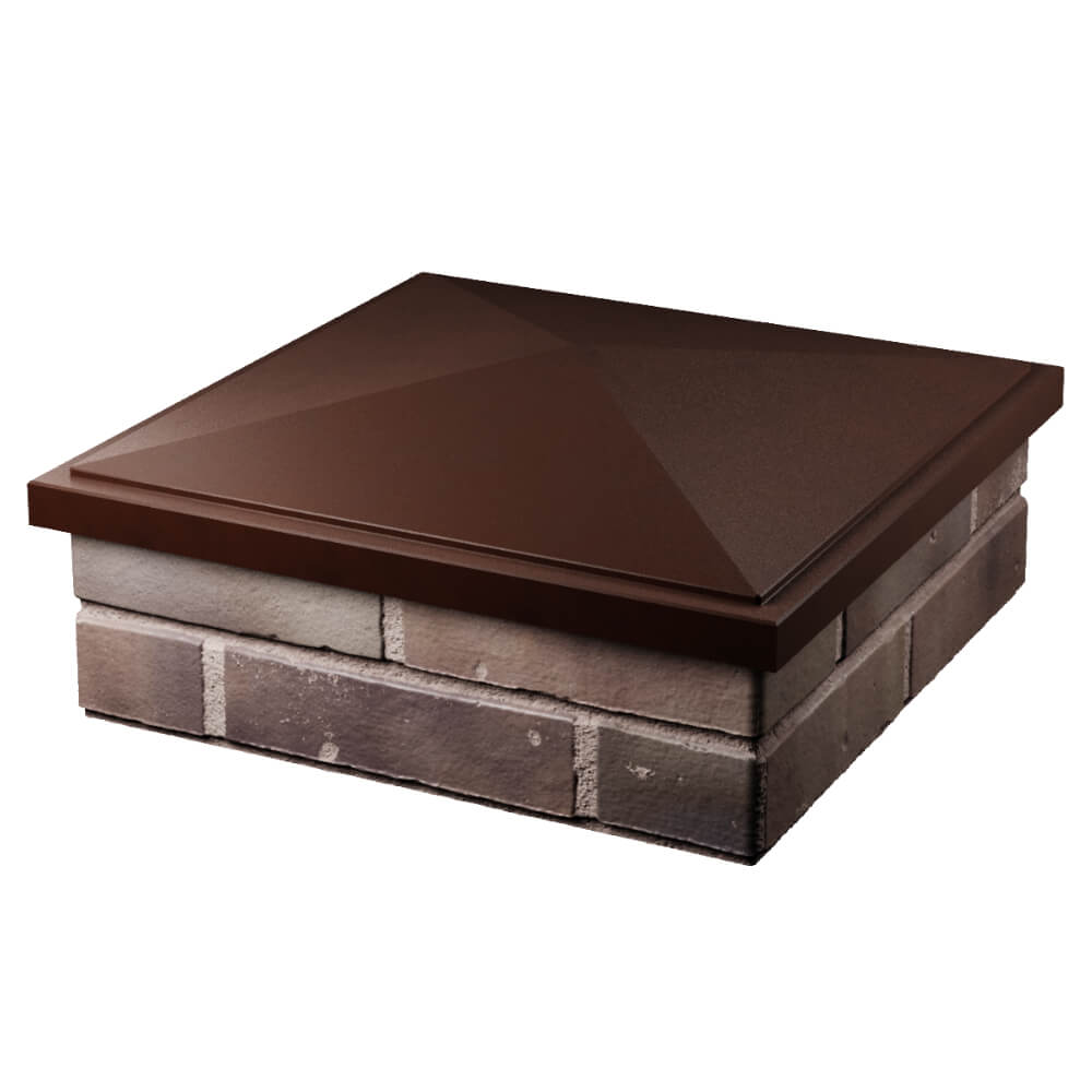 Колпак Zking БонаМоно Коричневый на столб 2х2 кирпича (515х515, 530х530мм) в Кызыле фото