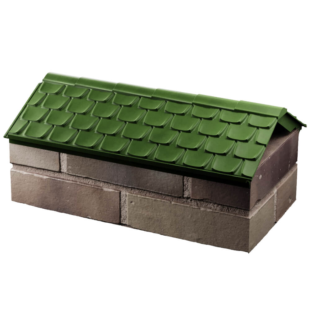 Парапет Zking Эльбрус Зеленый с посадкой на 1 кирпич (255мм) в Кызыле фото