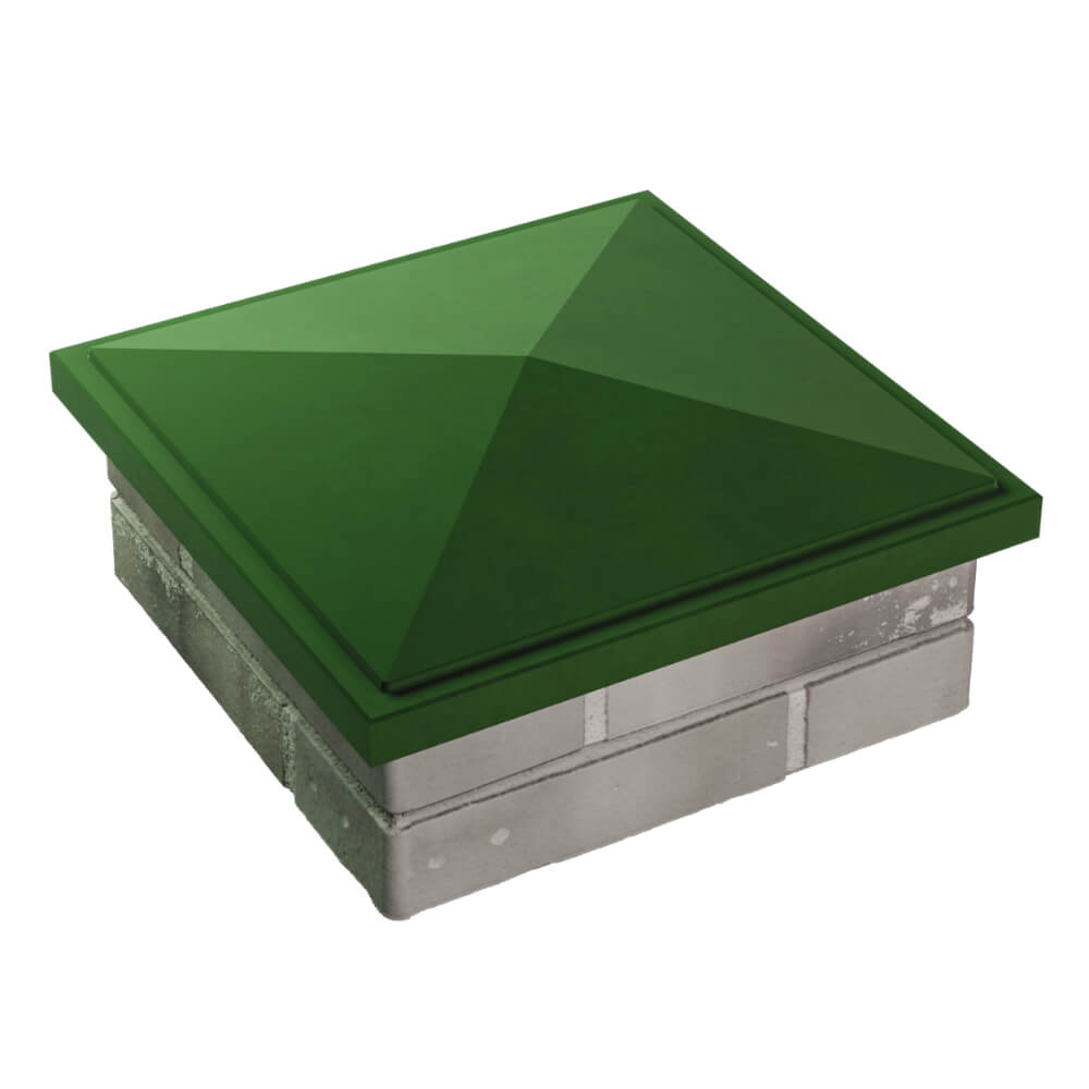 Колпак Zking БонаМоно Зеленый на столб 1.5х1.5 кирпича (385х385, 400х400мм) в Кызыле фото