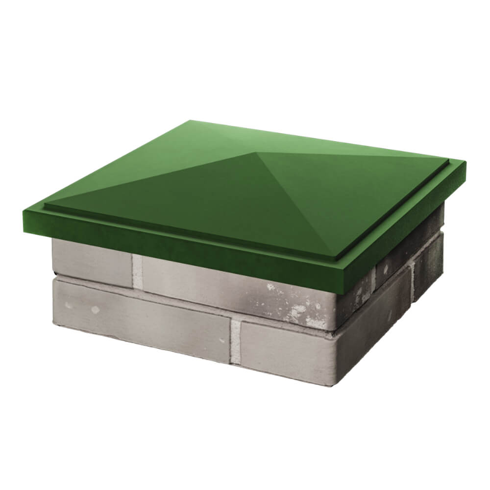 Колпак Zking БонаМоно Зеленый на столб 1.5х1.5 кирпича (385х385, 400х400мм) в Кызыле фото