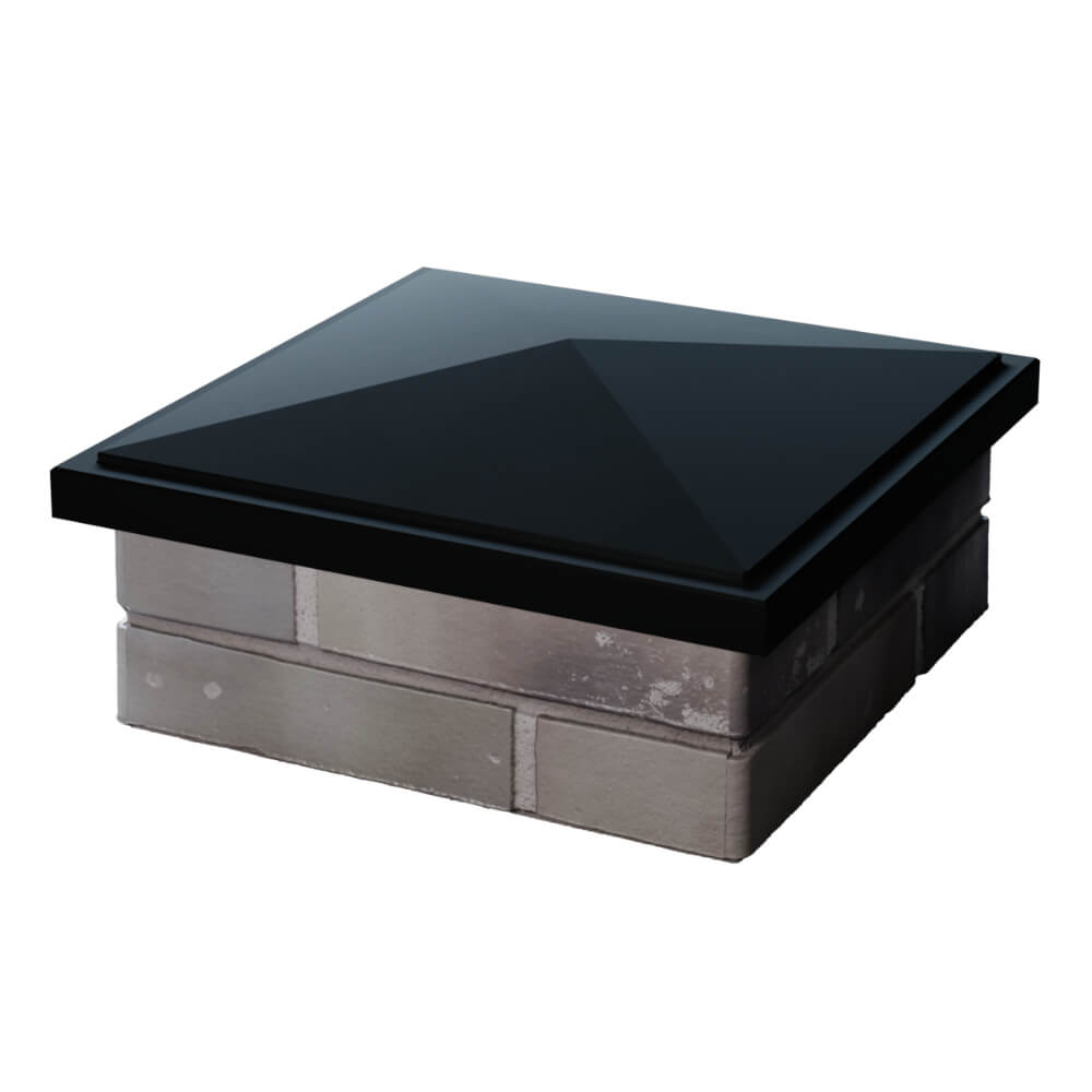 Колпак Zking БонаМоно Черный на столб 1.5х1.5 кирпича (385х385, 400х400мм) в Кызыле фото