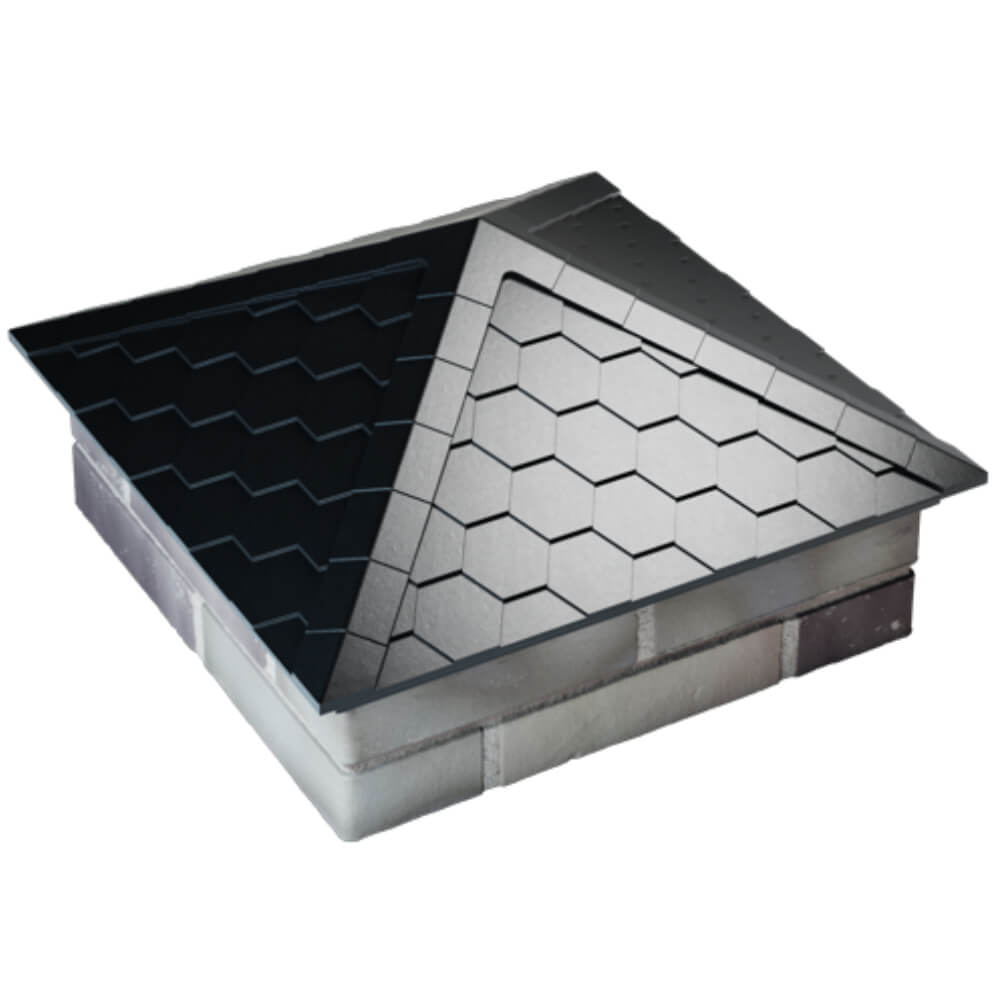 Колпак Zking Эверест Черный на столб 2х2 кирпича (535х535мм) Кызыл фото