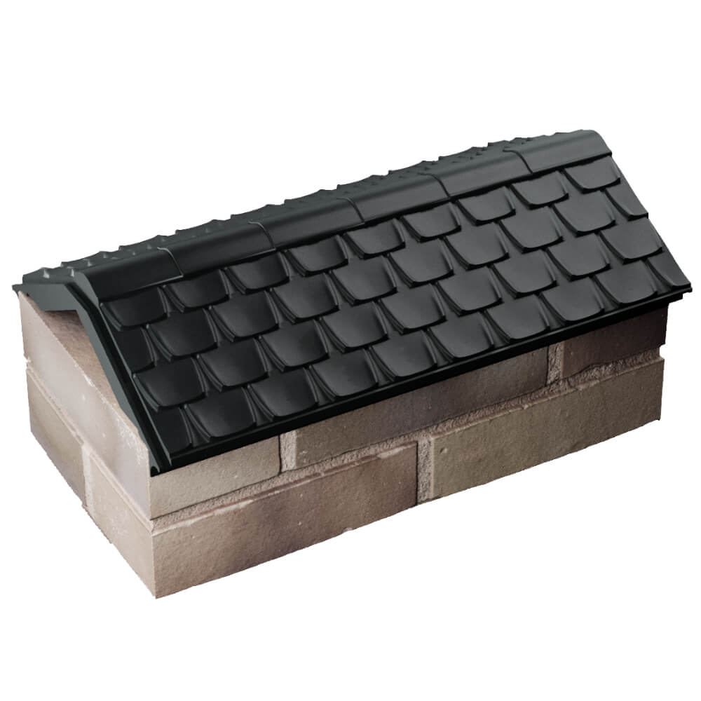 Парапет Zking Эльбрус Черный с посадкой на 1 кирпич (255мм) в Кызыле фото