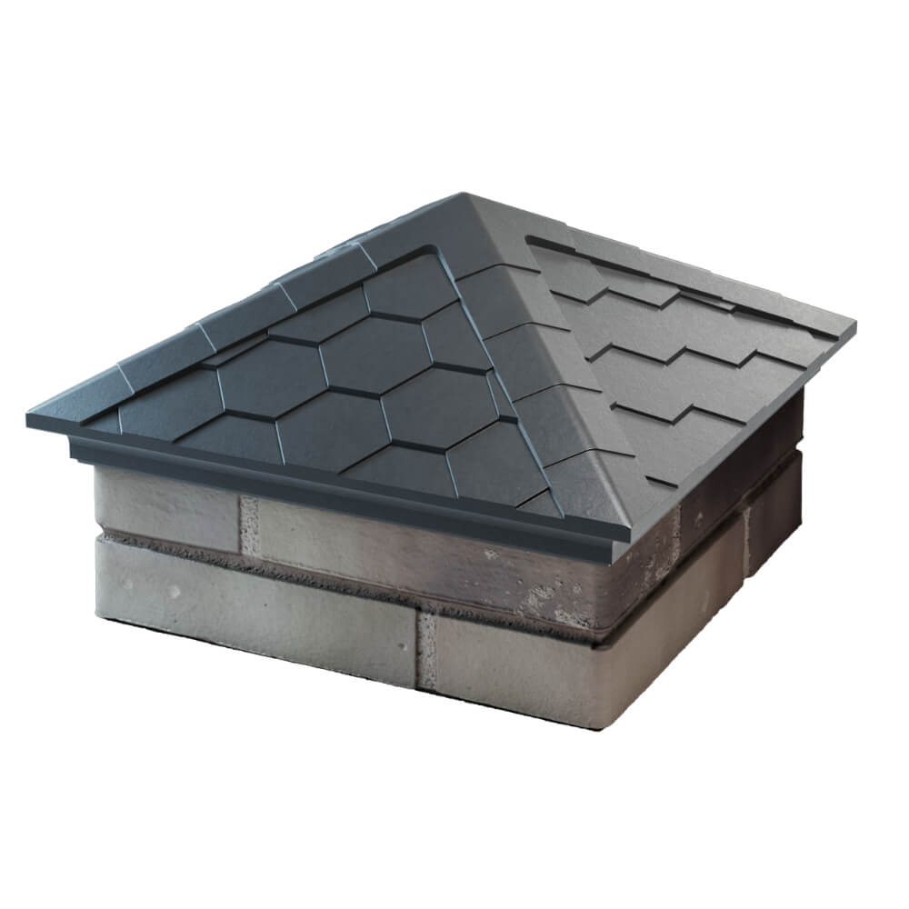 Колпак Zking Эверест Серый на столб 1.5х1.5 кирпича (390х390мм) в Кызыле фото